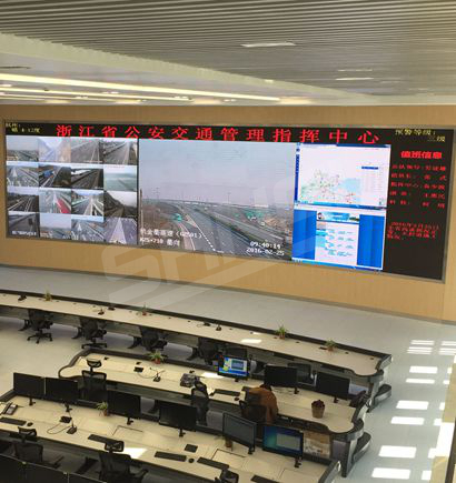 浙江高速交警弧形屏（píng）