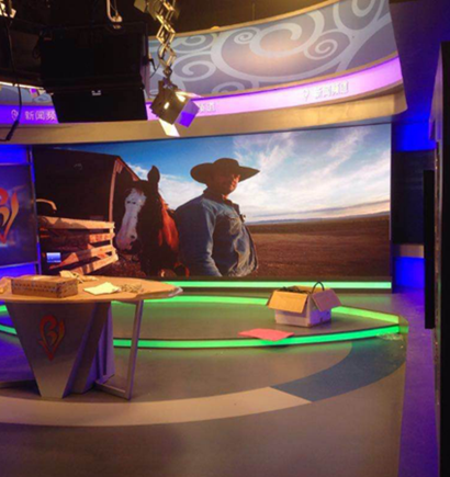 山東（dōng）淄博電視台室內全（quán）彩屏