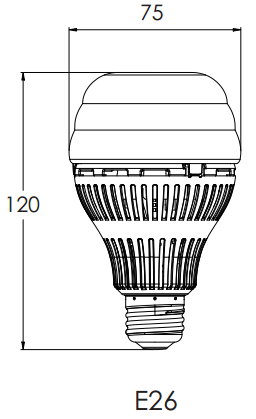 球泡燈（dēng）尺寸（cùn）圖
