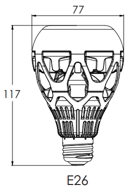球泡燈尺寸（cùn）圖