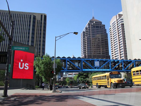 美國哥（gē）倫布全美互（hù）惠保險公司室外led全彩顯（xiǎn）示屏