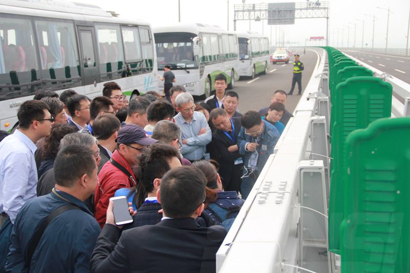 專家考察港珠（zhū）澳大橋青州航道橋