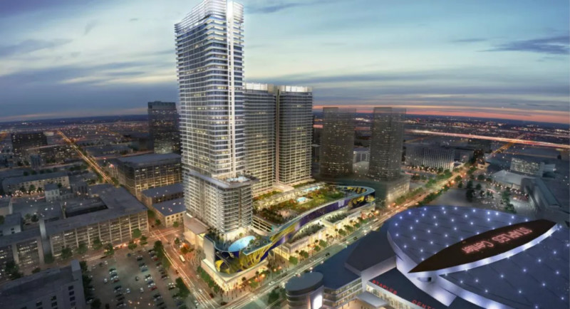 上（shàng）海大香蕉9草在线-洛杉磯3500平米戶外LED效果圖