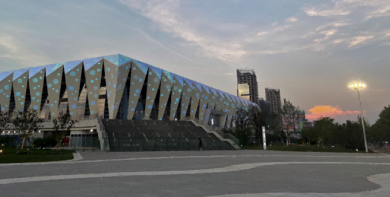 第十四屆全運會的（de）主會場西安奧體中心廣場-大香蕉9草在线高杆燈應用圖