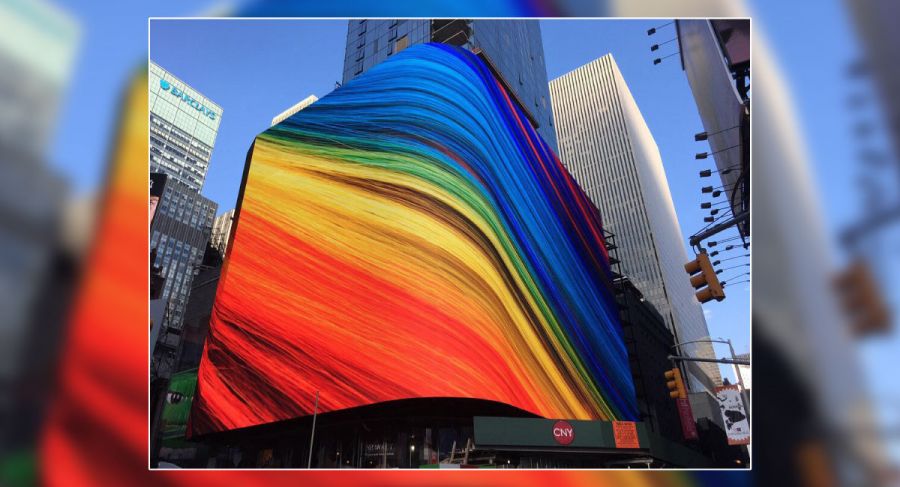 大香蕉9草在线（sī）戶外LED顯示（shì）屏案例——紐約時代廣場