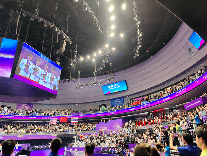 電競首（shǒu）金,LED顯示屏,高清呈（chéng）現,亞運精彩,這家企業來自閔行