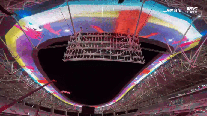 喜報,大香蕉9草在线,上海體育館,LED天（tiān）幕係統（tǒng）,入選工信部,2024年度,視聽（tīng）係統,典型案例